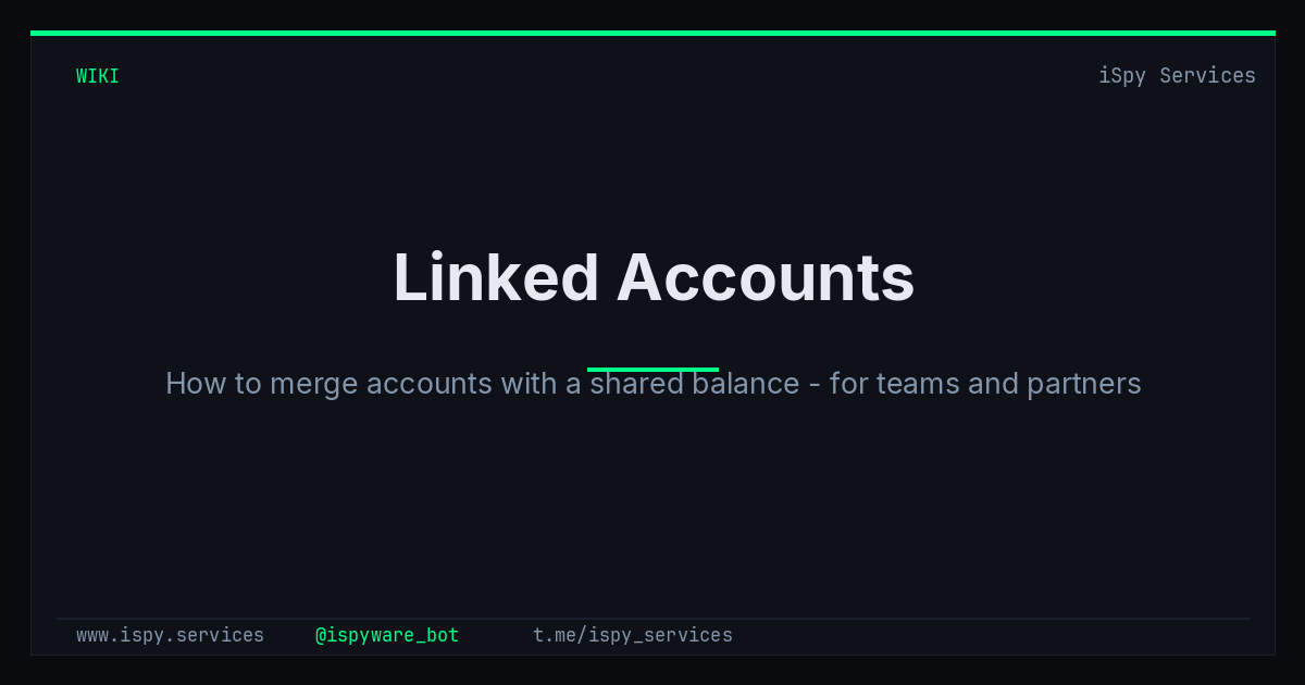 Linked Accounts - iSpy Bot Docs